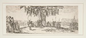 The Hanging from The Great Miseries of War by Jacques Callot