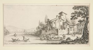 The Walk on the Water, from Landscapes for Giovanni de Medici by Jacques Callot