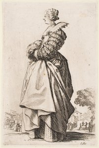 Lady with a Muff, from the series “The Nobility of Lorraine” by Jacques Callot