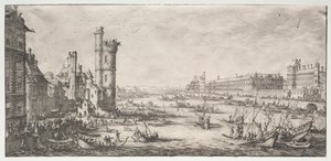 The Two Great Views of Paris: View of the Louvre by Jacques Callot