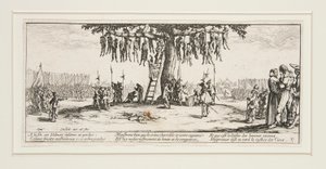 The Great Miseries of War: No. 11 - The Hanging by Jacques Callot