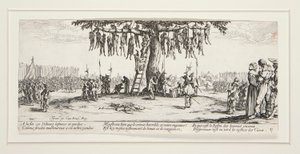 The Great Miseries of War: No. 11 - The Hanging by Jacques Callot