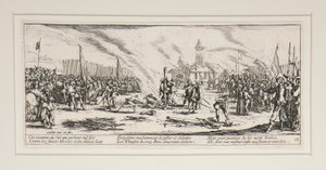 The Great Miseries of War: No. 13 - The Pyre by Jacques Callot