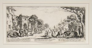The Great Miseries of War: No. 16 - The Dying on the Roadside by Jacques Callot