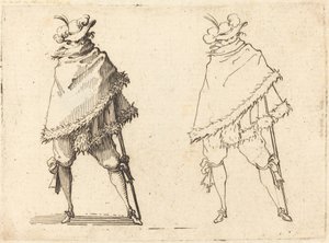 Man Wrapped in His Mantle by Jacques Callot