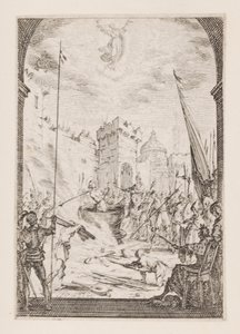 Martyrdom of St. John the Evangelist, no. 2 from The Martyrdom of the Apostles by Jacques Callot
