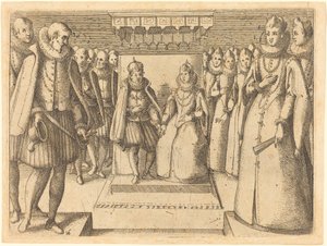 Meeting of Margaret of Austria and Philip III by Jacques Callot
