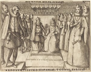 Meeting of Margaret of Austria and Philip III by Jacques Callot