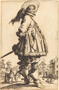 Noble Man with Mantle Trimmed in Fur, Holding his Hands Behind his Back
