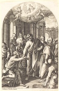 Peter and John Healing the Lame by Jacques Callot