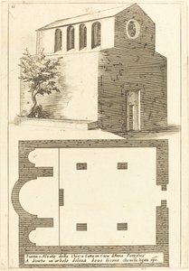 Plan and Elevation of the Church near the House of Annas by Jacques Callot