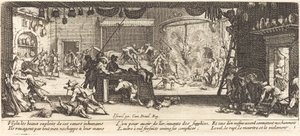 Plundering a Large Farmhouse by Jacques Callot