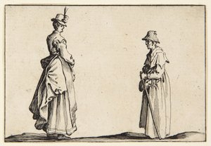 Profiles of Two Women by Jacques Callot