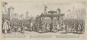Wheel, Plate 14 of the Series "Horrors of War" by Jacques Callot