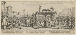 Wheel, Sheet 14 of the Series "Horrors of War" by Jacques Callot