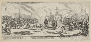 Stake, Plate 13 from the series "Horrors of War" by Jacques Callot