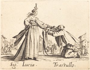 Signa. Lucia and Trastullo by Jacques Callot