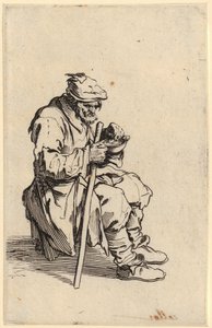 Seated Beggars Eating, Plate 24 from the series "The Beggars" by Jacques Callot