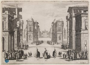 Soliman, Act 1. Second Number of a Suite of 6 Pieces (Lieure 364, Meaume 435) by Jacques Callot