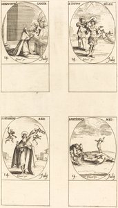 St. Bonaventura, St. Justus, St. Henry, Emperor, St. Antiochus by Jacques Callot
