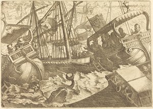 Storm off the Coast of Barcelona by Jacques Callot