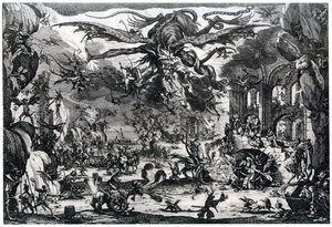 Temptation of St. Anthony, c1615-1635 by Jacques Callot
