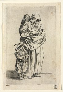 The Beggars: A Mother and Her Three Children by Jacques Callot