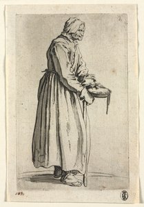 The Beggars: Beggar Woman with Her Alms Bowl by Jacques Callot