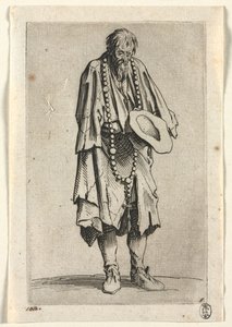 The Beggars: Beggar with Rosary by Jacques Callot