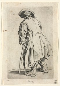 The Beggars: Old Beggar on One Single Crutch, c. 1623 by Jacques Callot