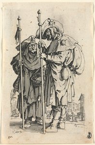 The Beggars: The Two Pilgrims, c. 1623 by Jacques Callot