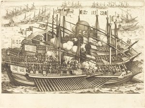 The First Naval Battle by Jacques Callot