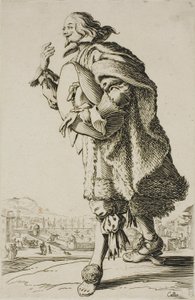 The Gentleman who Salutes While Holding his Hat Beneath his Arm, plate two from La Noblesse by Jacques Callot