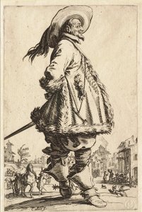 The Gentleman in the Fur-Trimmed Coat Holding His Hands Behind His Back by Jacques Callot