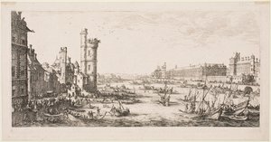 The Large Views of Paris: View of the Louvre by Jacques Callot
