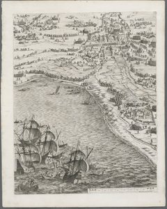 The Siege of La Rochelle: Plate 12 by Jacques Callot
