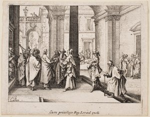 The Tribute Money, from the series "The New Testament" by Jacques Callot