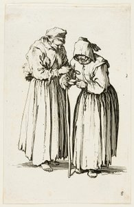 Two Women Beggars, Plate Eight from The Beggars by Jacques Callot