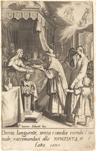 The Cured Sick Person by Jacques Callot after Giovanni Bilivert