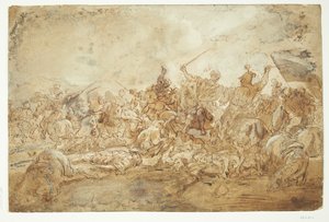 Cavalry Battle Scene