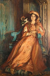 Portrait of Mabel Dodge Luhan at the Villa Curonia near Florence, 1911 by Jacques Emile Blanche