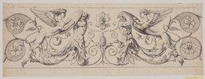 Decorative Frieze with Centaurs and Sphinxes by Jacques Francois Joseph Saly