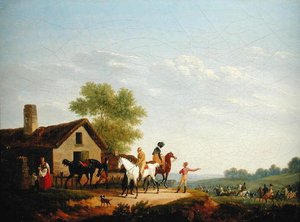 Horse Racing by Jacques Francois Joseph Swebach