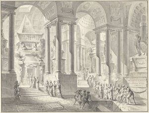 Funeral in a Fantasized Classicist Interior by Jacques François Blondel
