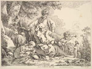 Bagpipes, mid to late 18th century by Jacques Gabriel Huquier