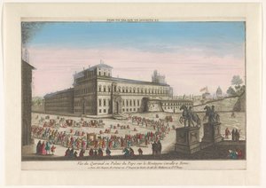 View of the Palazzo del Quirinale in Rome by Jacques Gabriel Huquier