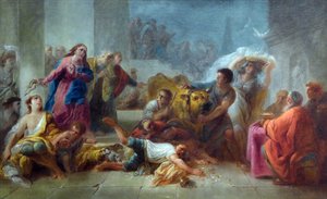 Christ expelling merchants from the Temple by Jacques Gamelin