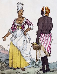 Black Woman and Mulatto Woman of Santo Domingo by Jacques Grasset de Saint Sauveur