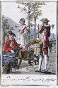 English Peasants - in Encyclopedia of Travels by Grasset St Sauveur, ed. 1796