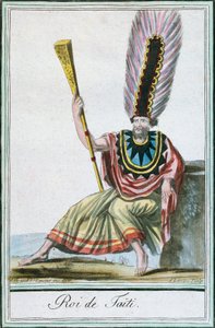 King of Tahiti, Society Islands, from Encyclopedie des Voyages by Jacques Grasset de Saint Sauveur